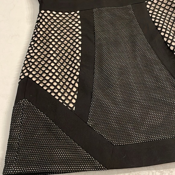 Cameo black and Tan with Mesh Detail Mini Dress Medium - Picture 4 of 8